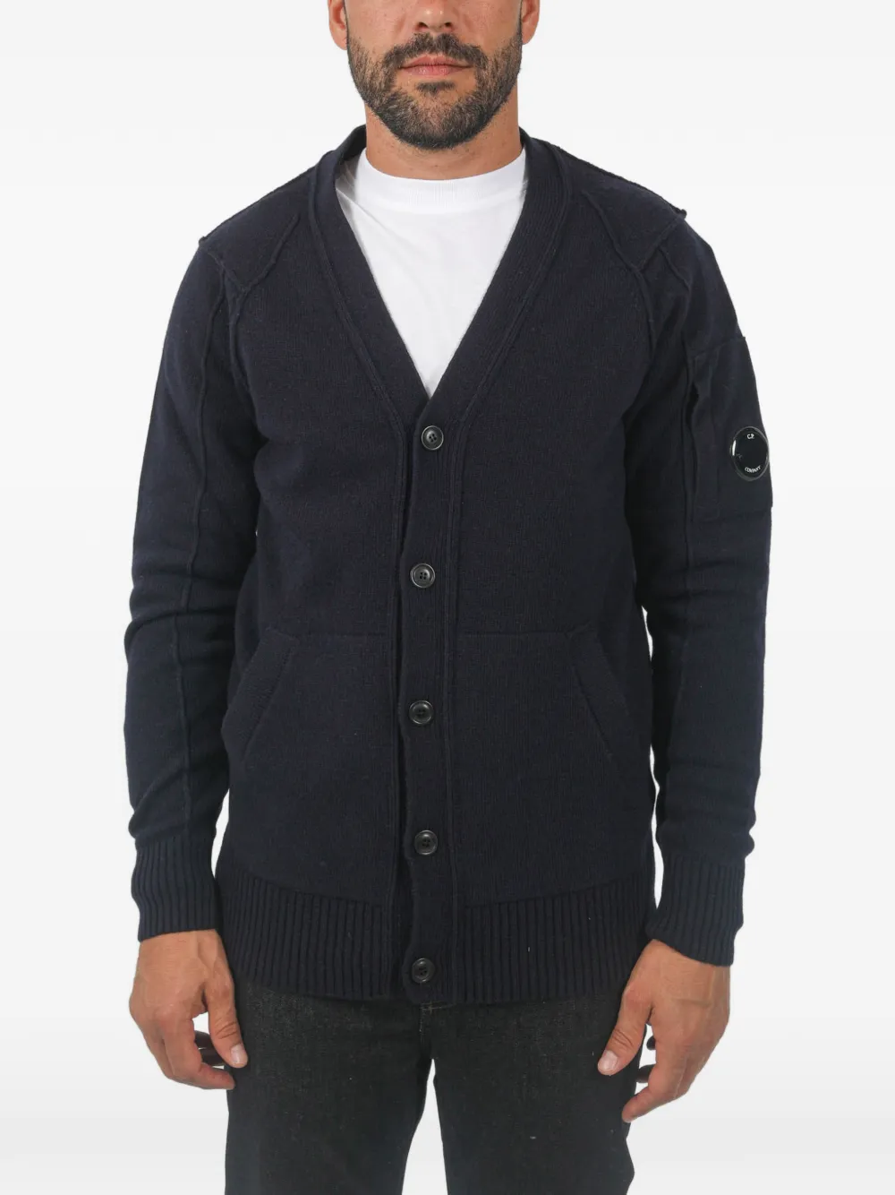C.P. Company Cardigan con scollo a V - Blu