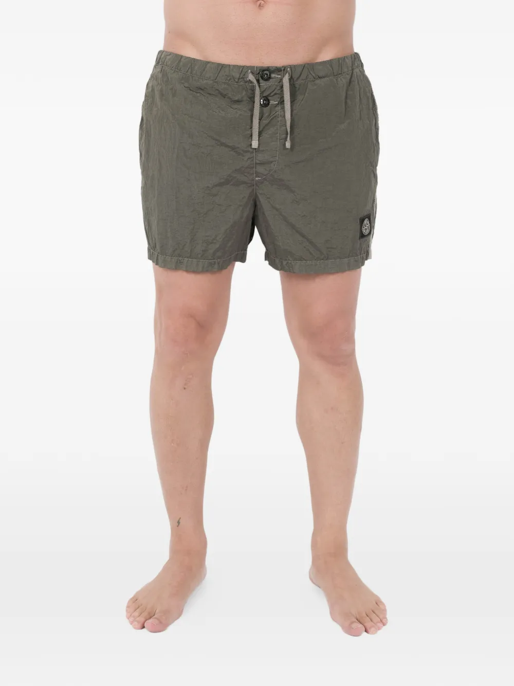 Stone Island Costume da bagno con logo e coulisse - Verde