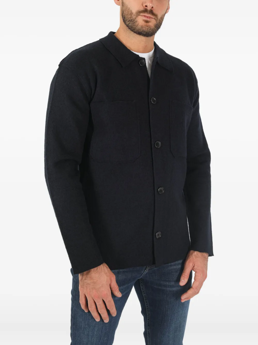 NN07 Hemdjacke mit Knopfverschluss - Blau