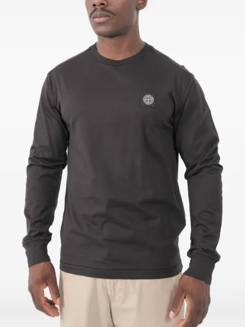 Stone Island long-sleeved patch T-shirt