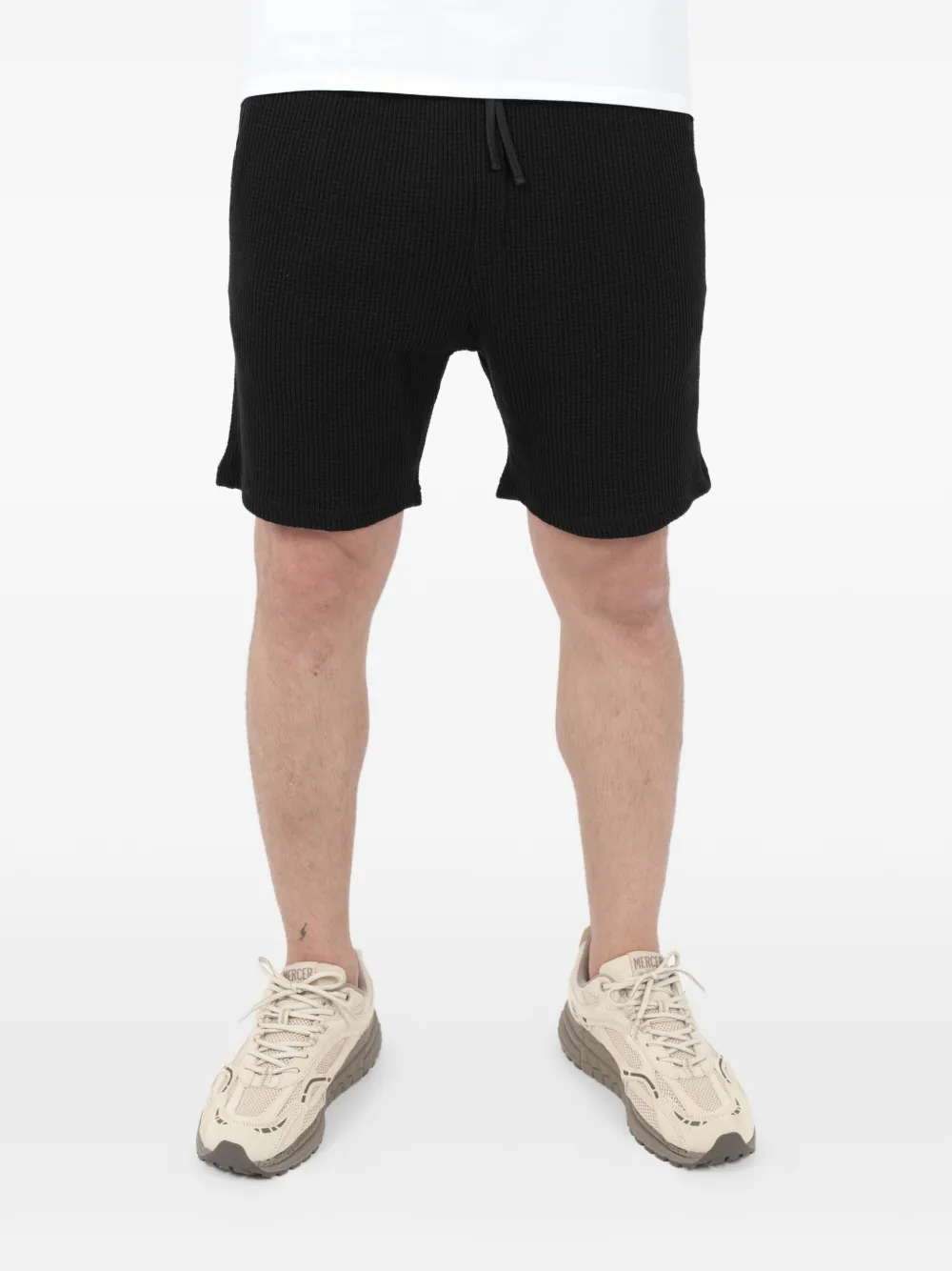Nikben Waffle Drawstring Shorts In Black