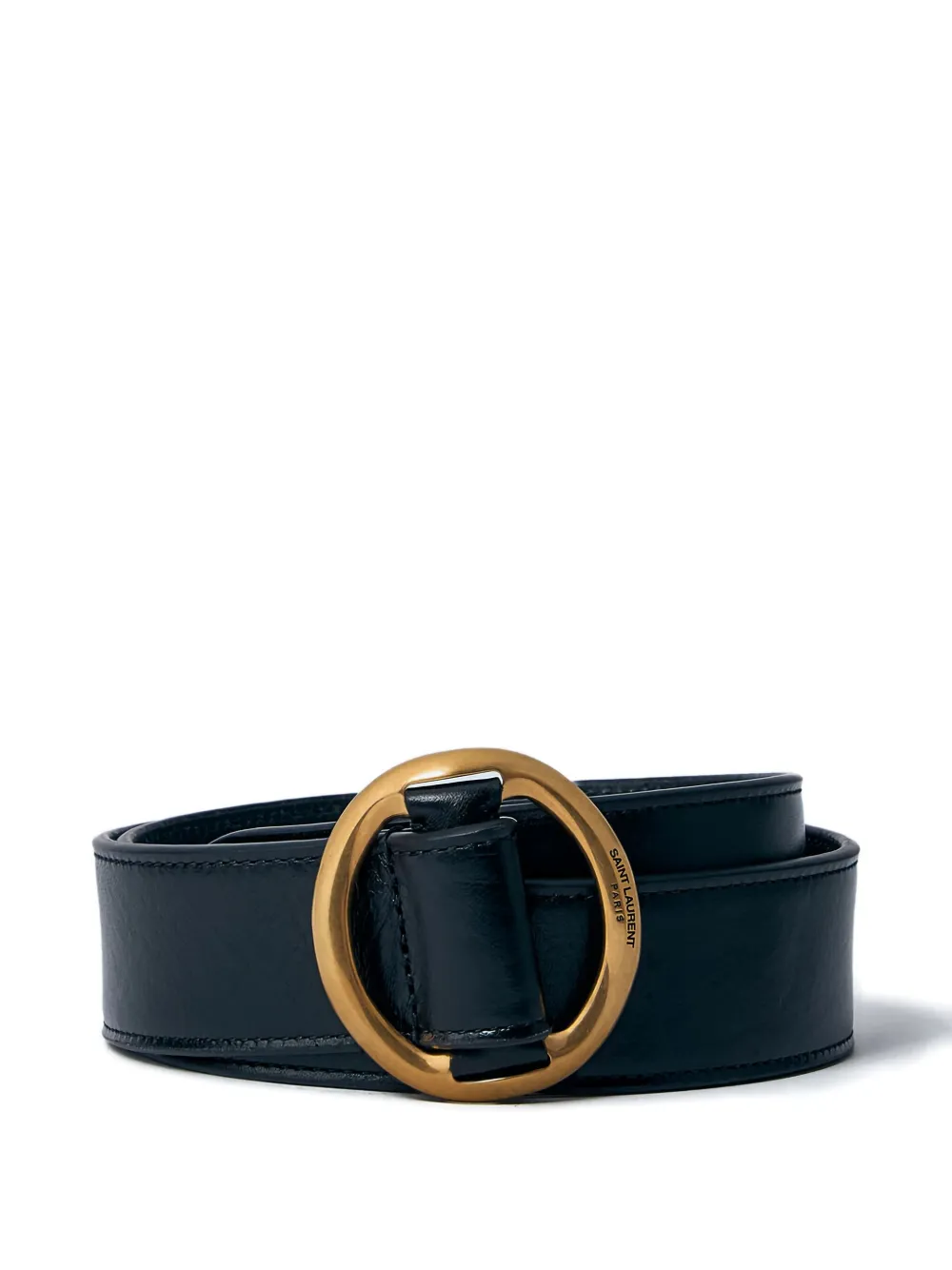 Saint Laurent buckle leather belt - Zwart