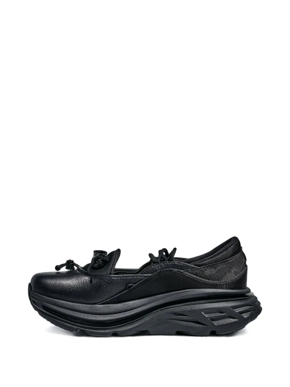 Hoka Bow Lace-up Sneakers In Black