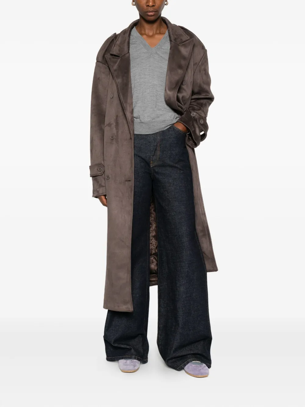 Peserico Top met V-hals Grijs