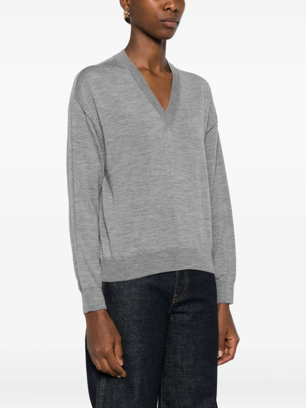 Peserico Top met V-hals Grijs