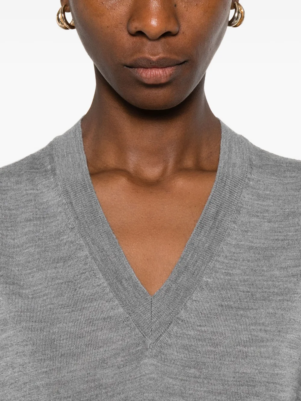 Peserico Top met V-hals Grijs