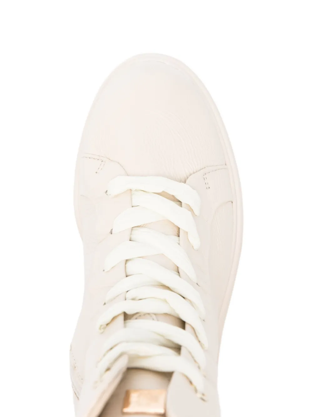 Hogl Lace-up Platform Combat Boots In White
