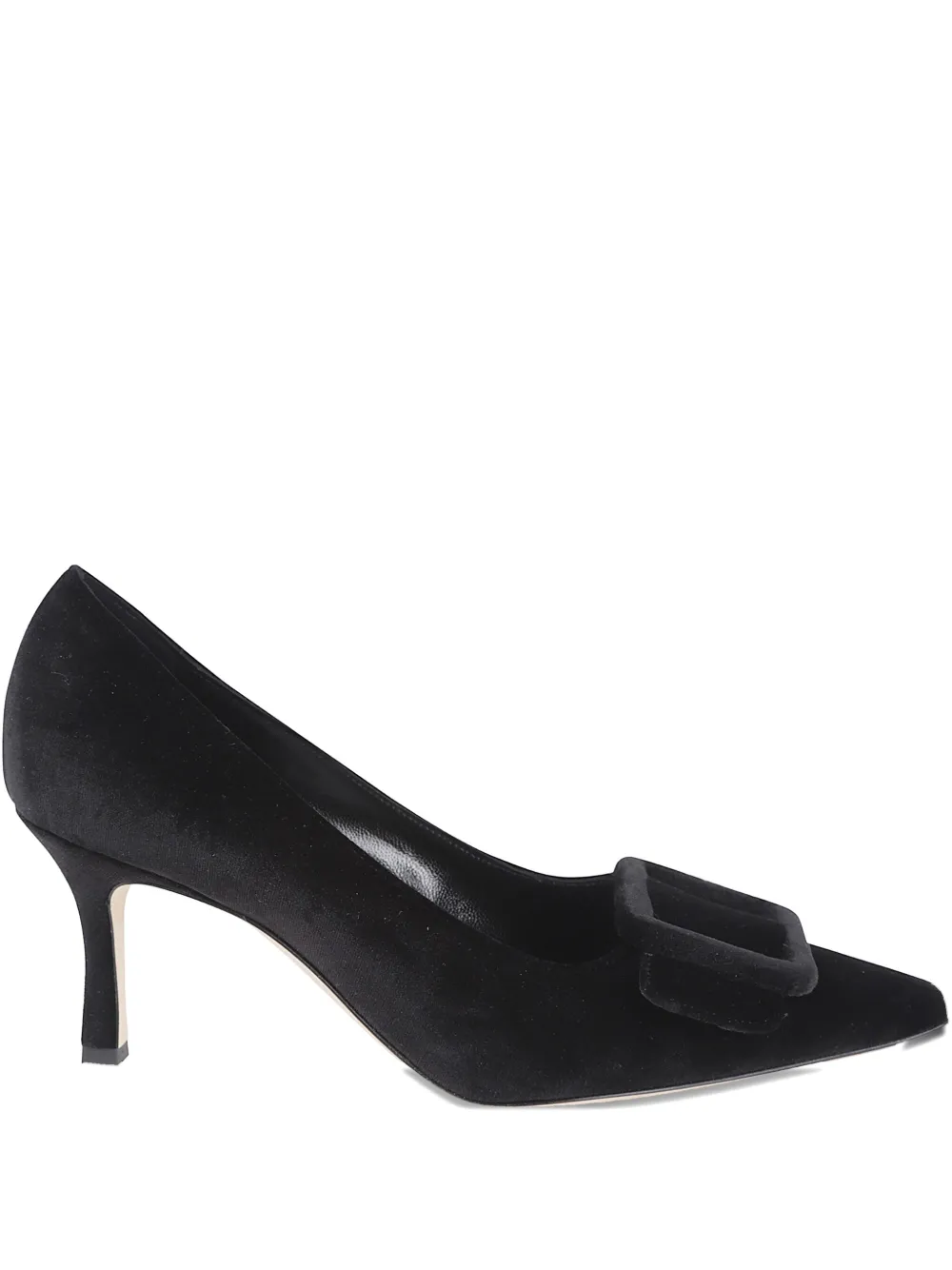 Manolo Blahnik Velvet-finish Pumps In Black