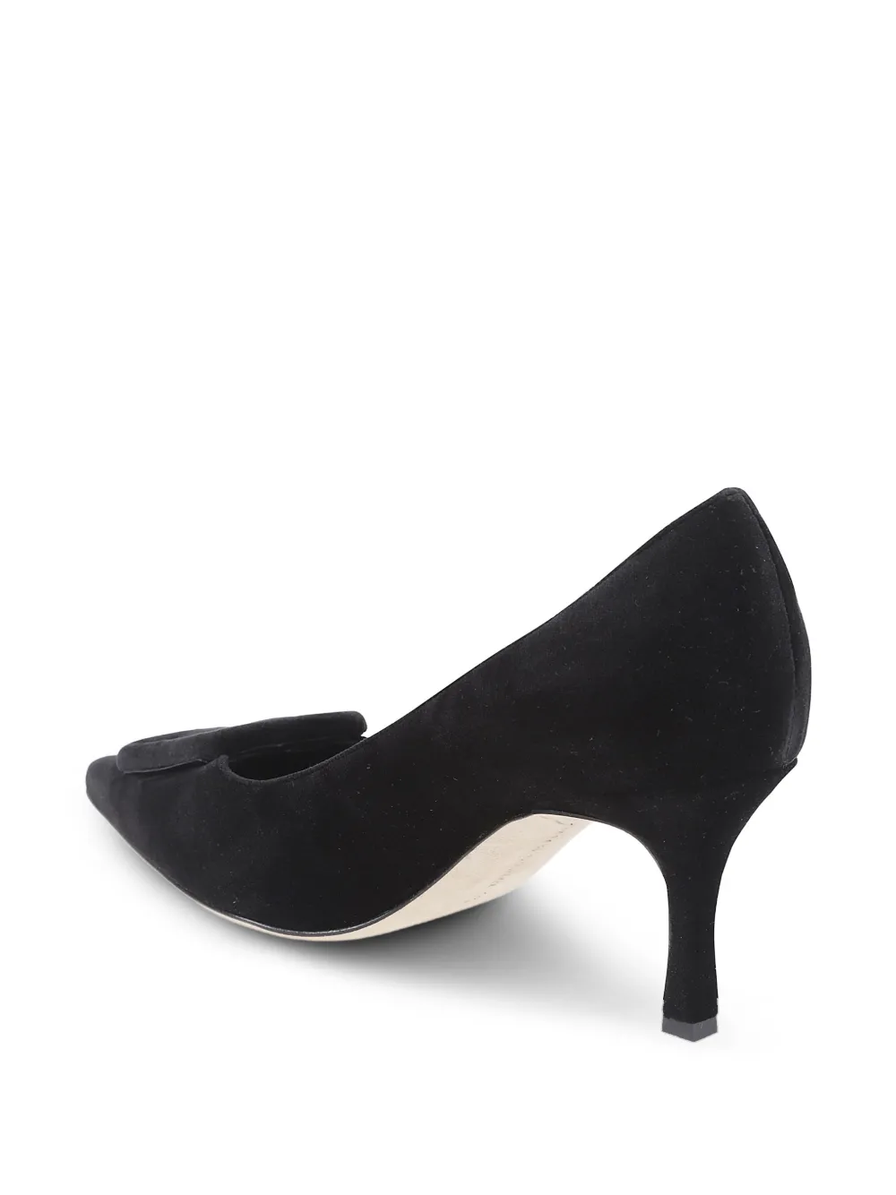 Manolo Blahnik Pumps met fluwelen afwerking Zwart
