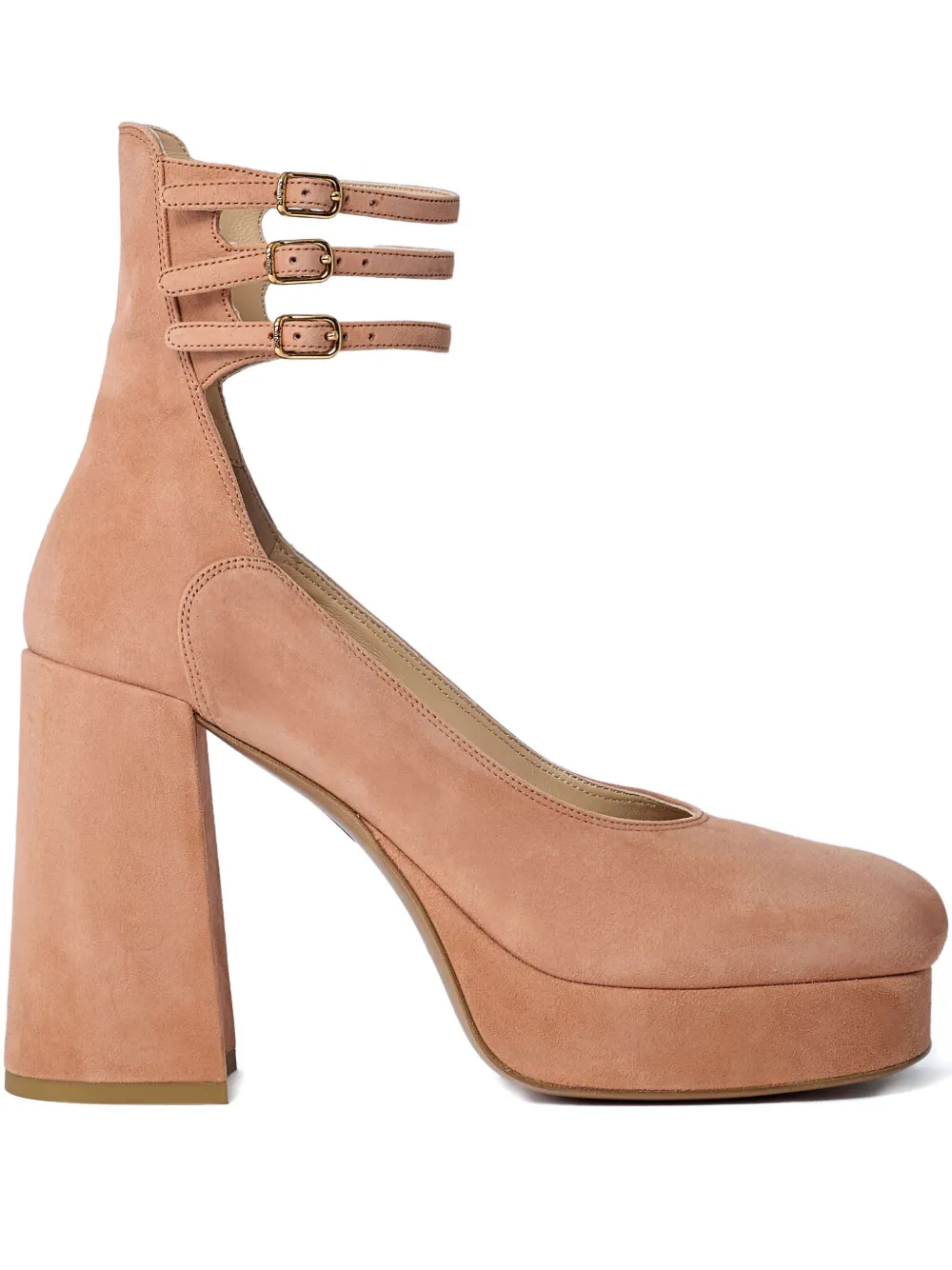 Chloé 100mm straps leather pumps Roze