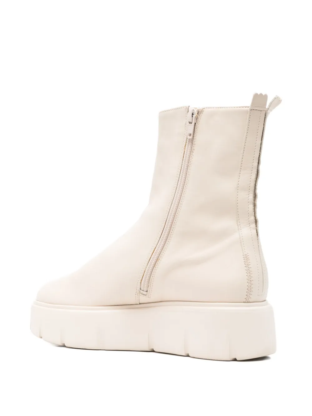  Hogl Zip Platform Boots - Neutrals 
