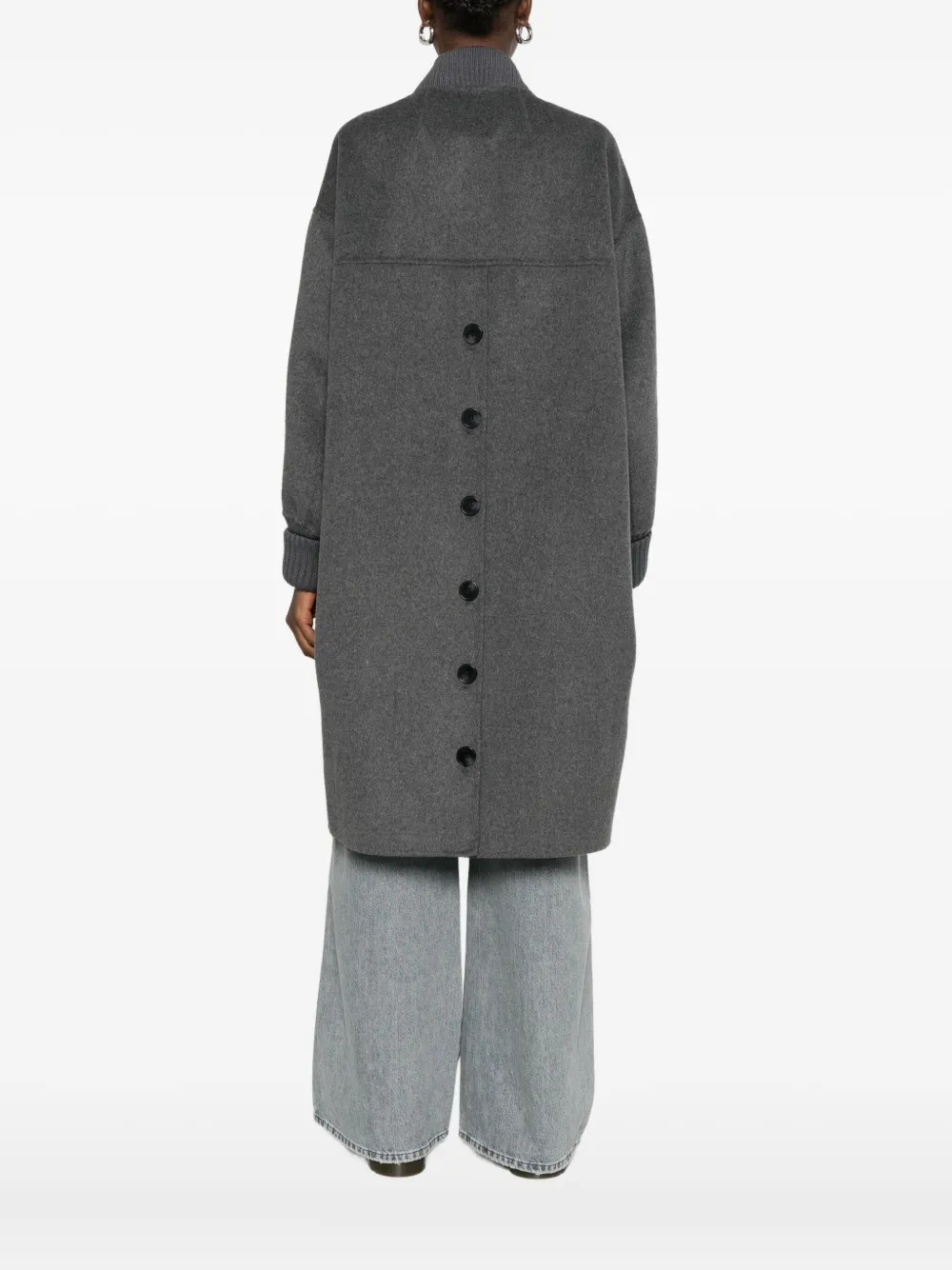 Vicolo Brushed-finish Coat In Gray