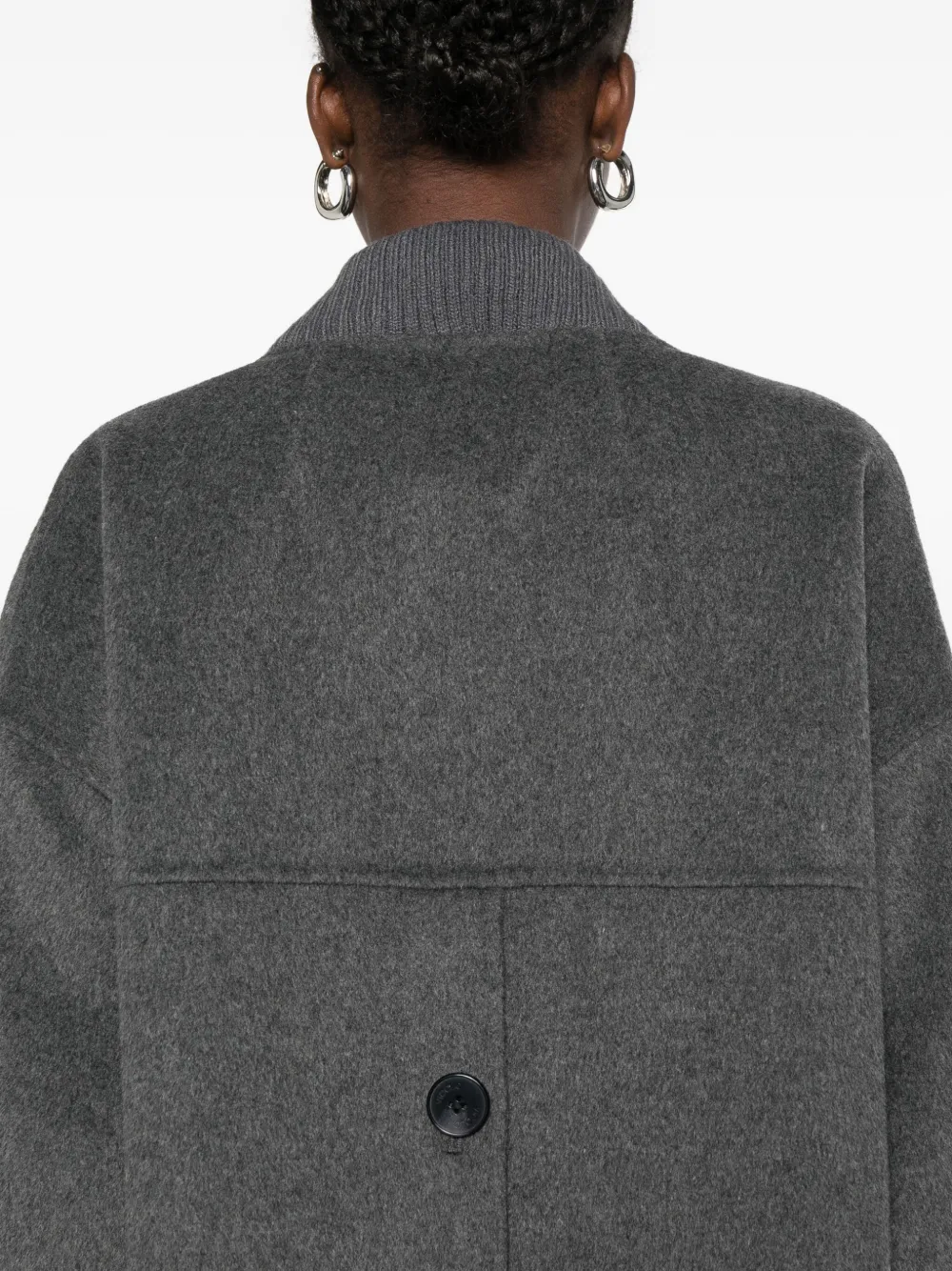 Vicolo Brushed-finish Coat In Gray