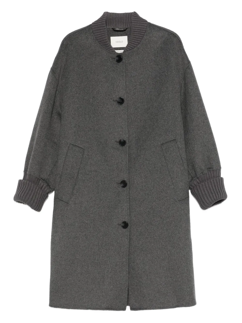 VICOLO brushed-finish coat | Grey | Image 1