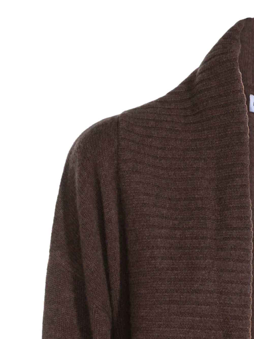 Not Shy Open-front Cardigan In Brown