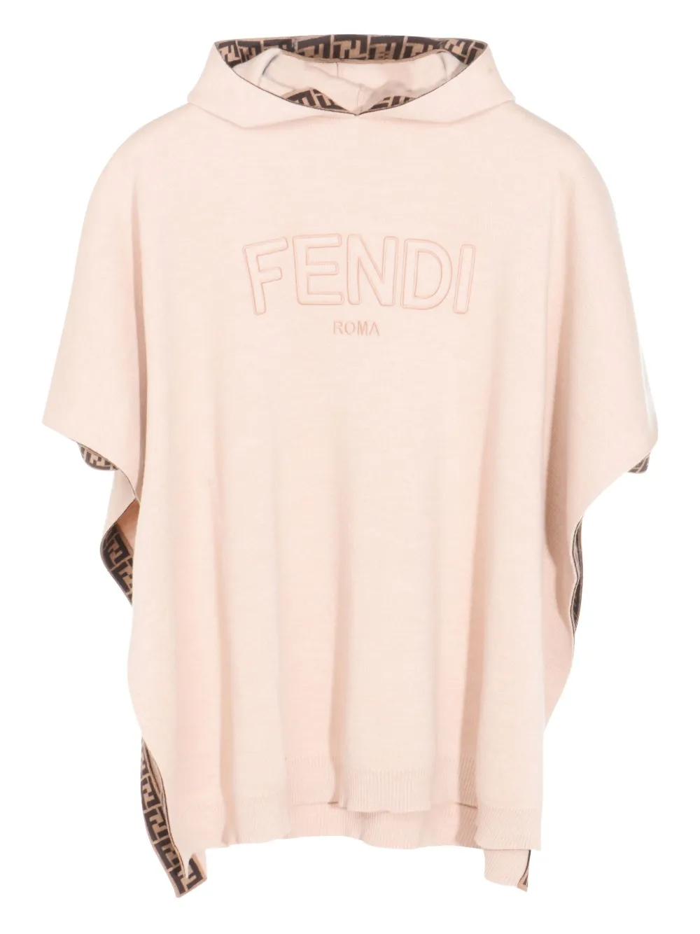 Fendi Kids Poncho con cappuccio - Toni neutri