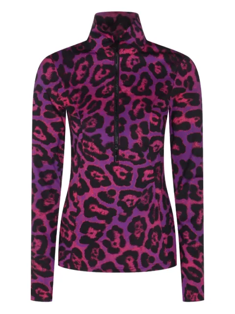 Goldbergh top con estampado de leopardo y cierre