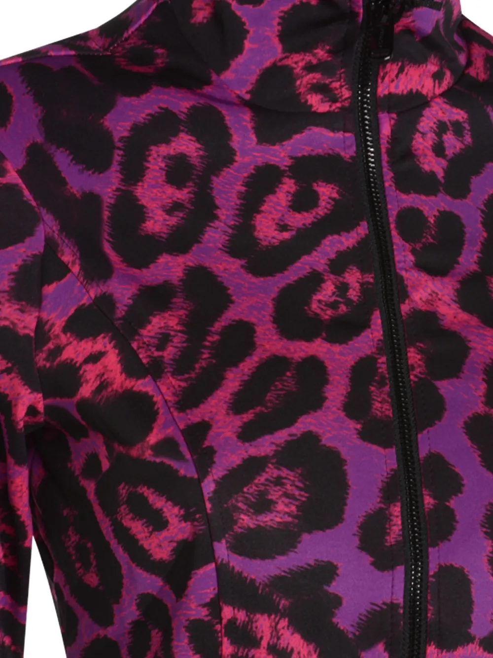 Goldbergh Top met luipaardprint en ritssluiting Paars