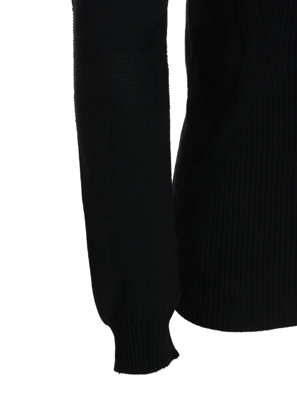 Moncler Grenoble Geribbelde coltrui Zwart