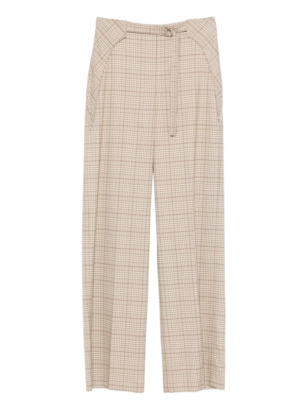 Patrizia Pepe Check-pattern Trousers In Neutral