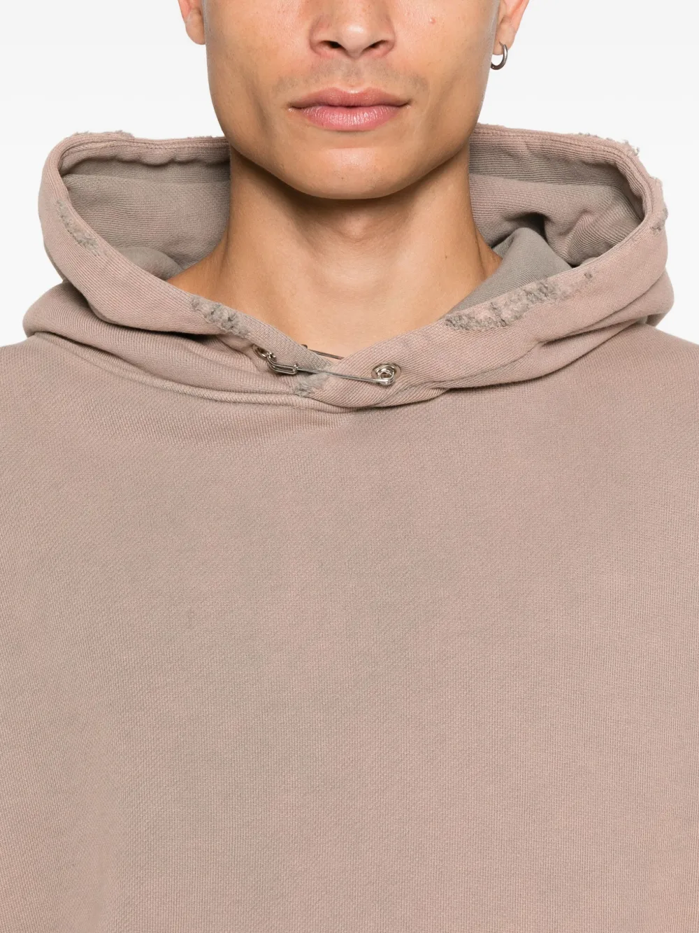 STAY HUMAN ON EARTH Gerafelde hoodie Roze