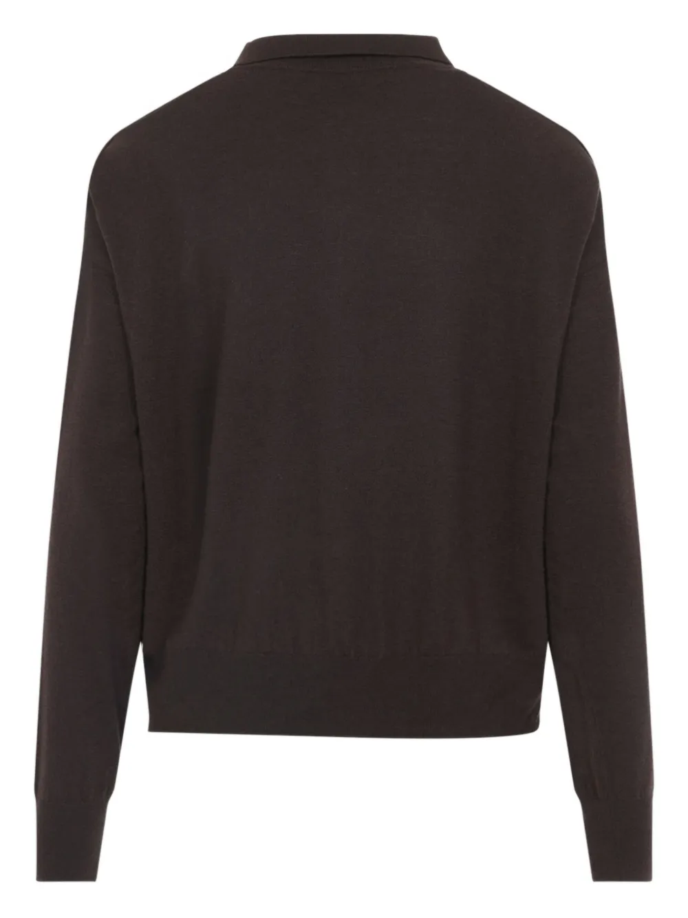 The Frankie Shop Polotop met knopen en kraag - Bruin