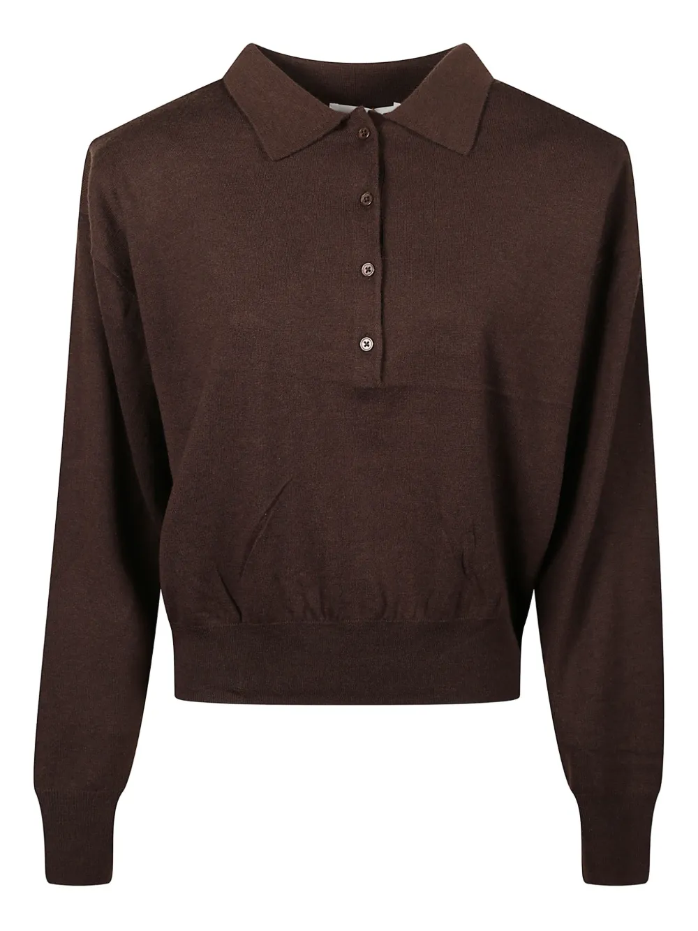 The Frankie Shop buttoned-collared polo top