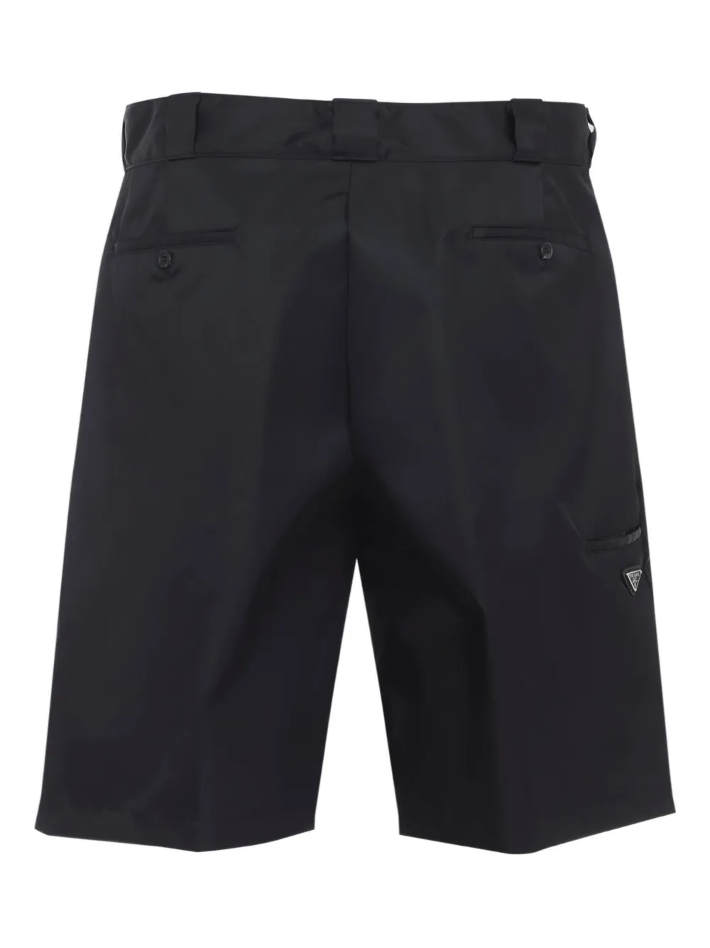 Prada Shorts met logoplakkaat - Zwart