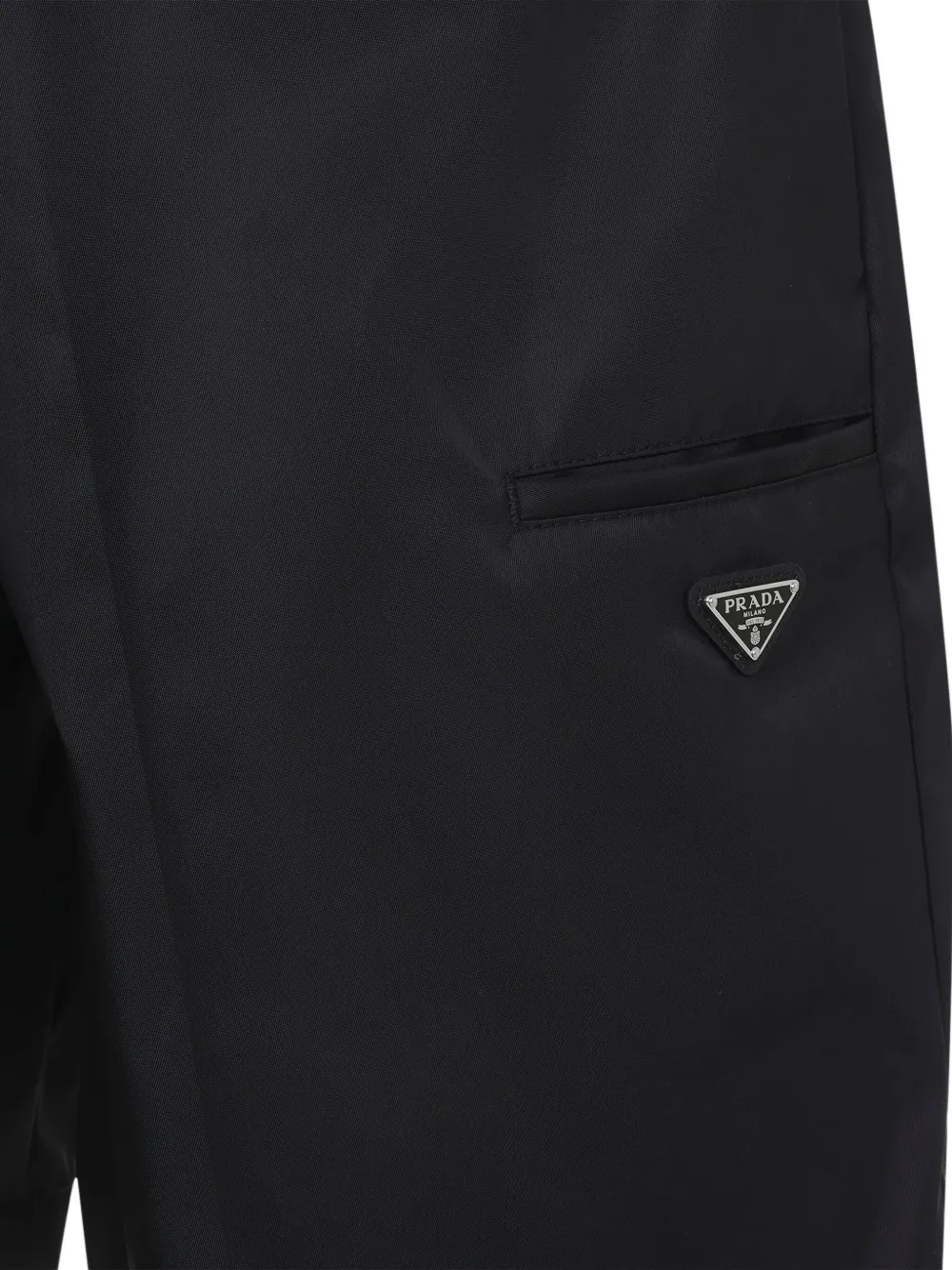 Prada Shorts met logoplakkaat Zwart