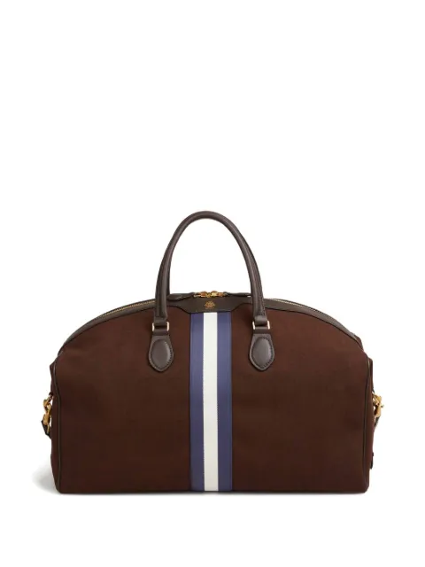 Bally logo-detail striped luggage bag