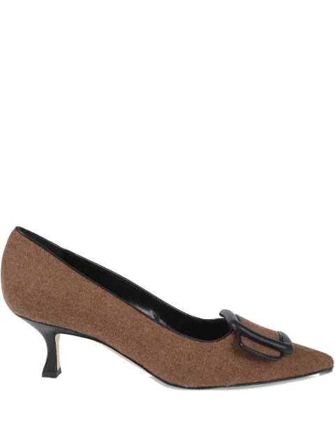 Manolo Blahnik zapatos con tacón de 50 mm y hebilla