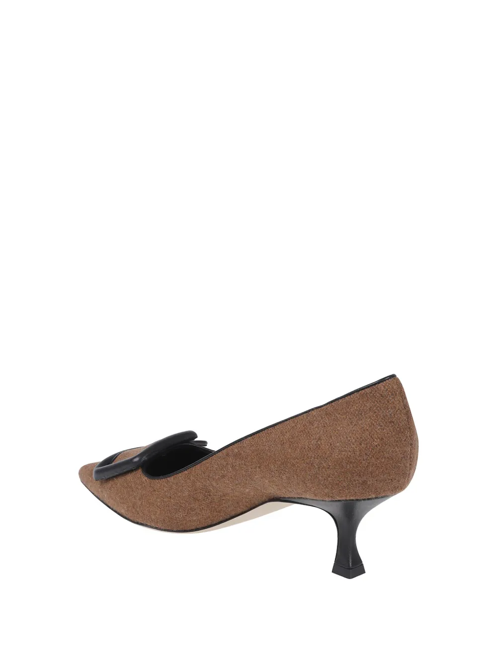 Manolo Blahnik 50mm Buckle-detailing Pumps In Brown