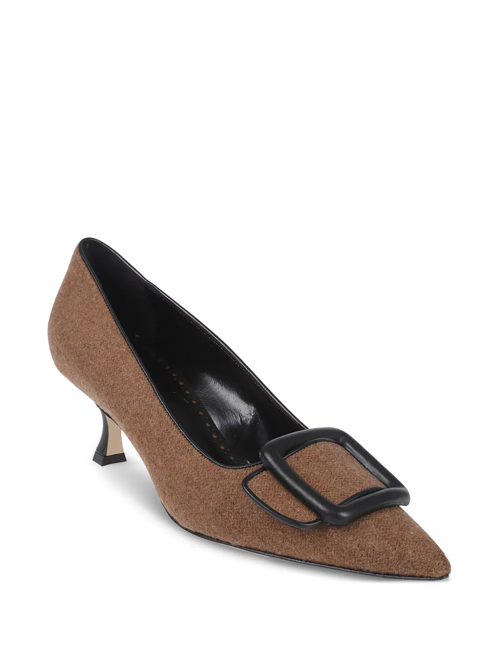 Manolo Blahnik zapatillas con detalle de hebilla y tacón de 50mm | Zapatillas | Image 2