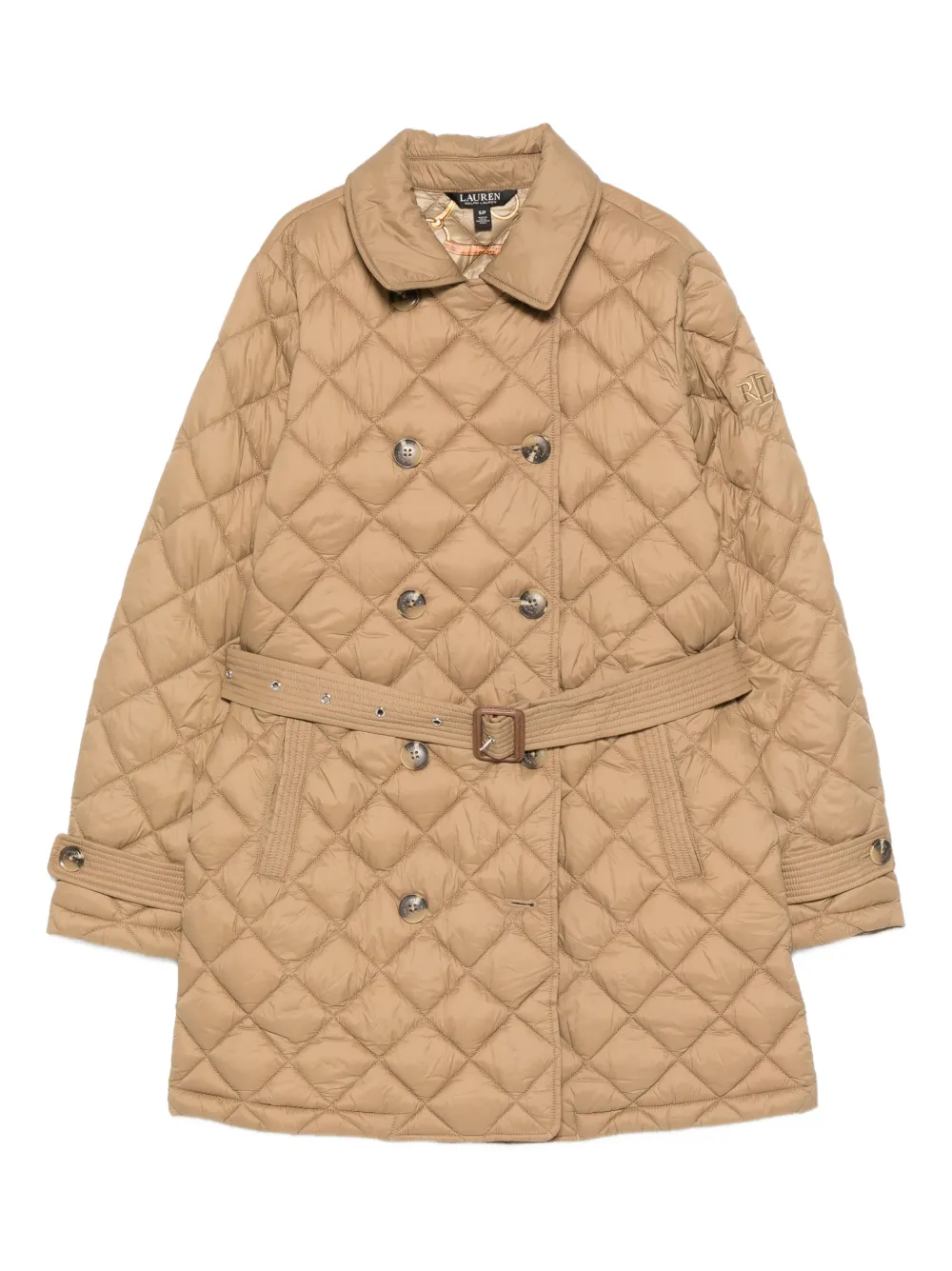 Lauren Ralph Lauren Cappotto trapuntato con cintura - Marrone