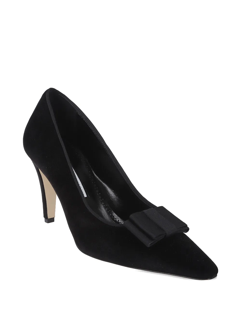 Manolo Blahnik Bow-detailing Velvet Pumps In Black