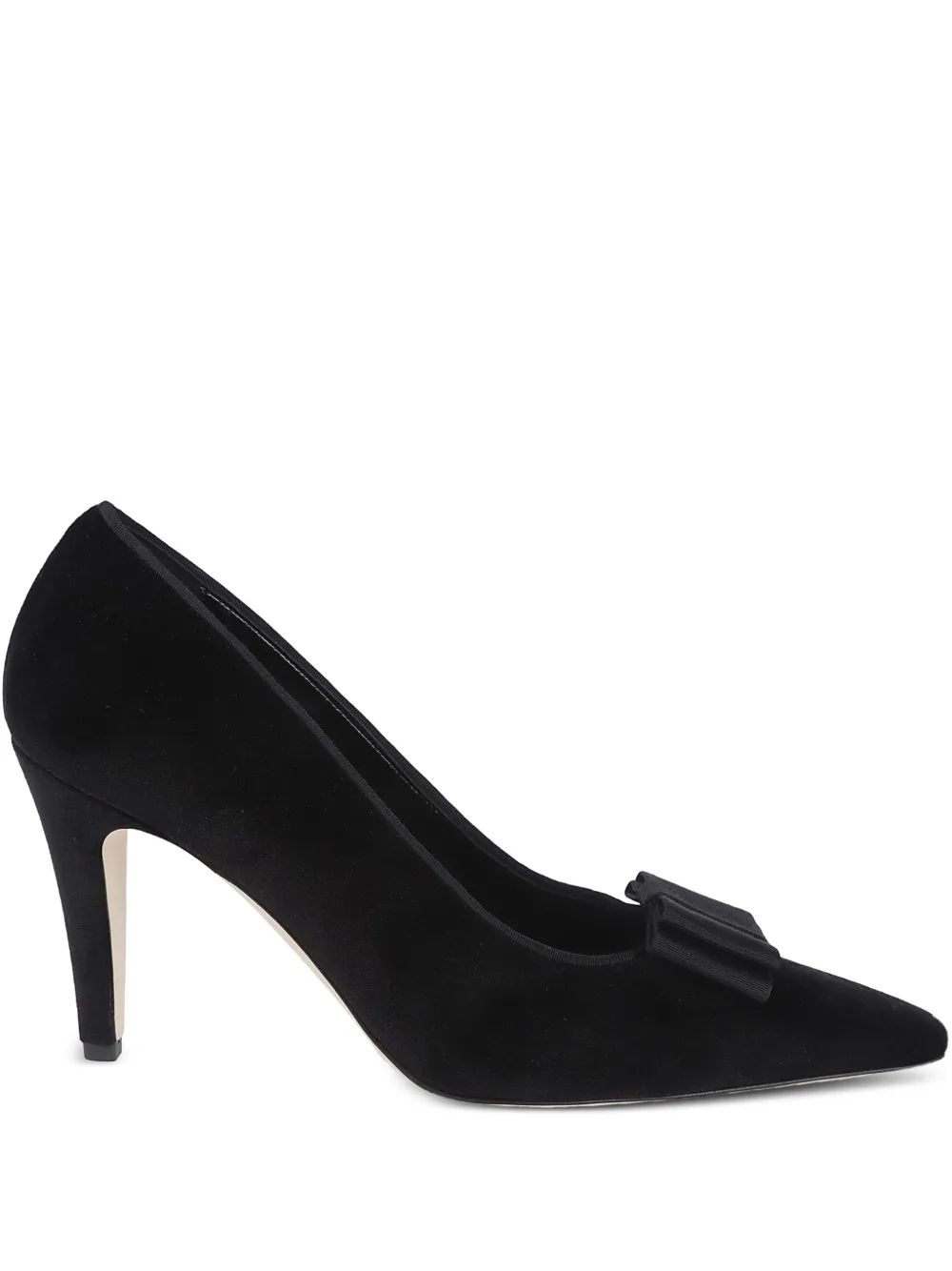 Manolo Blahnik Fluwelen pumps met strik Zwart