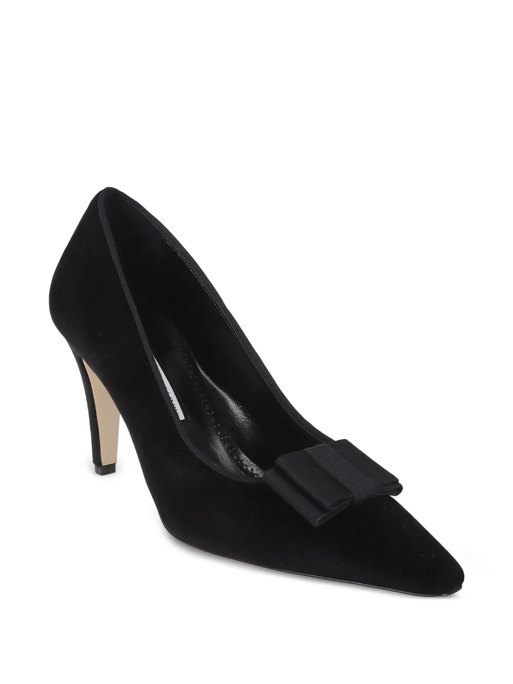 Manolo Blahnik Fluwelen pumps met strik Zwart