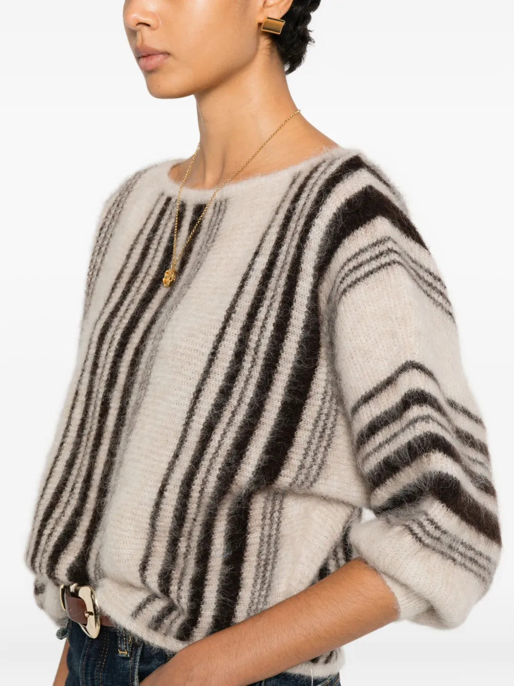 Ba&sh Suela Striped-pattern Sweater In Multi