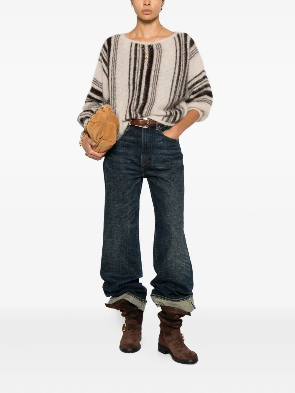 Ba&sh Suela Striped-pattern Sweater In Multi