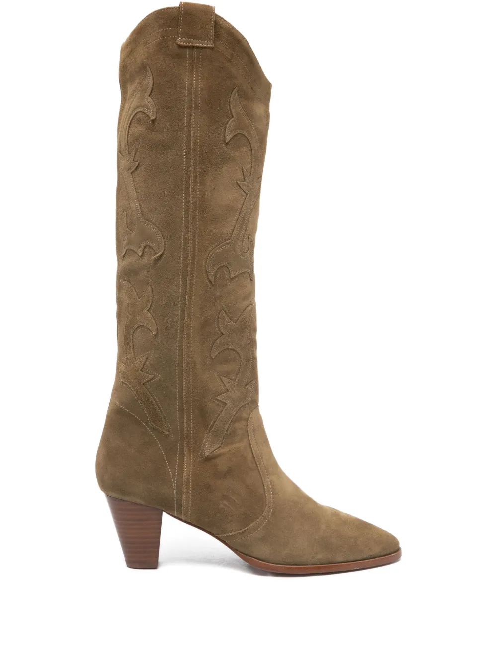 Ba&Sh 65 mm Casey laarzen met hak Groen