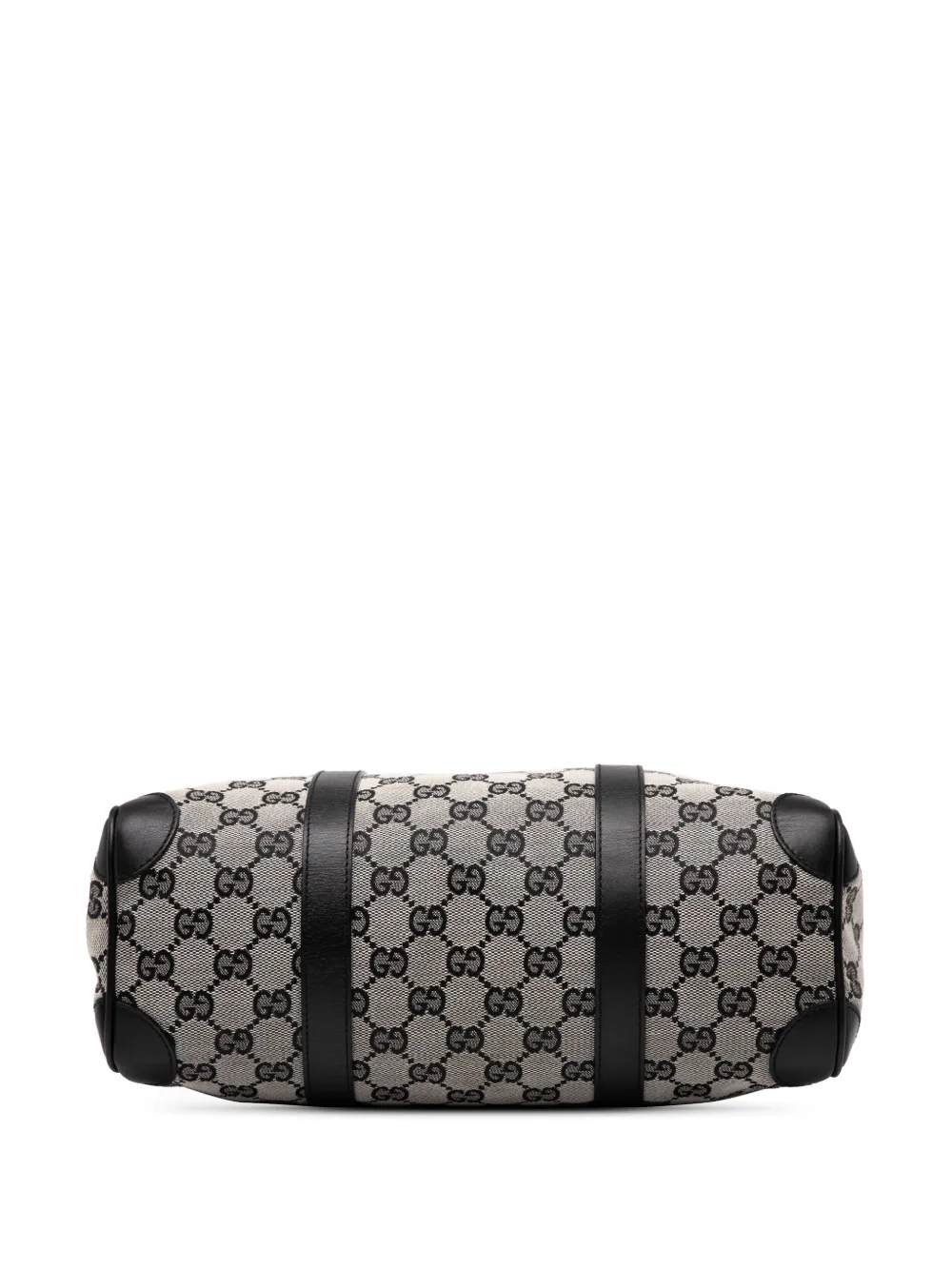 Pre-owned Gucci 2000-2015 Gg Canvas Boston Bag In Gray