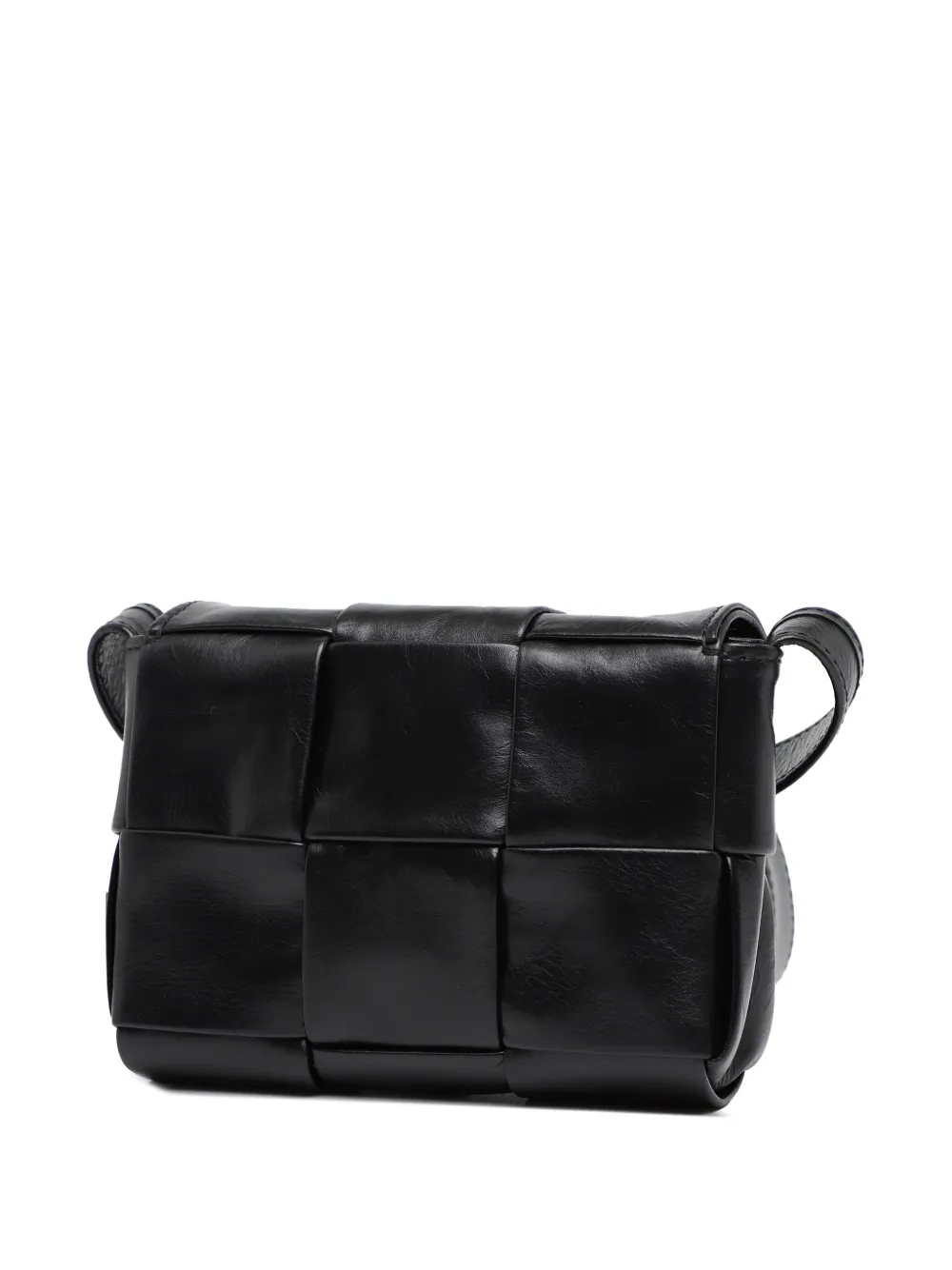  Bottega Veneta Pre-owned Sac à Bandoulière Intrecciato Cassette En Cuir De Veau Candy Paper (2012-2025) - Noir 