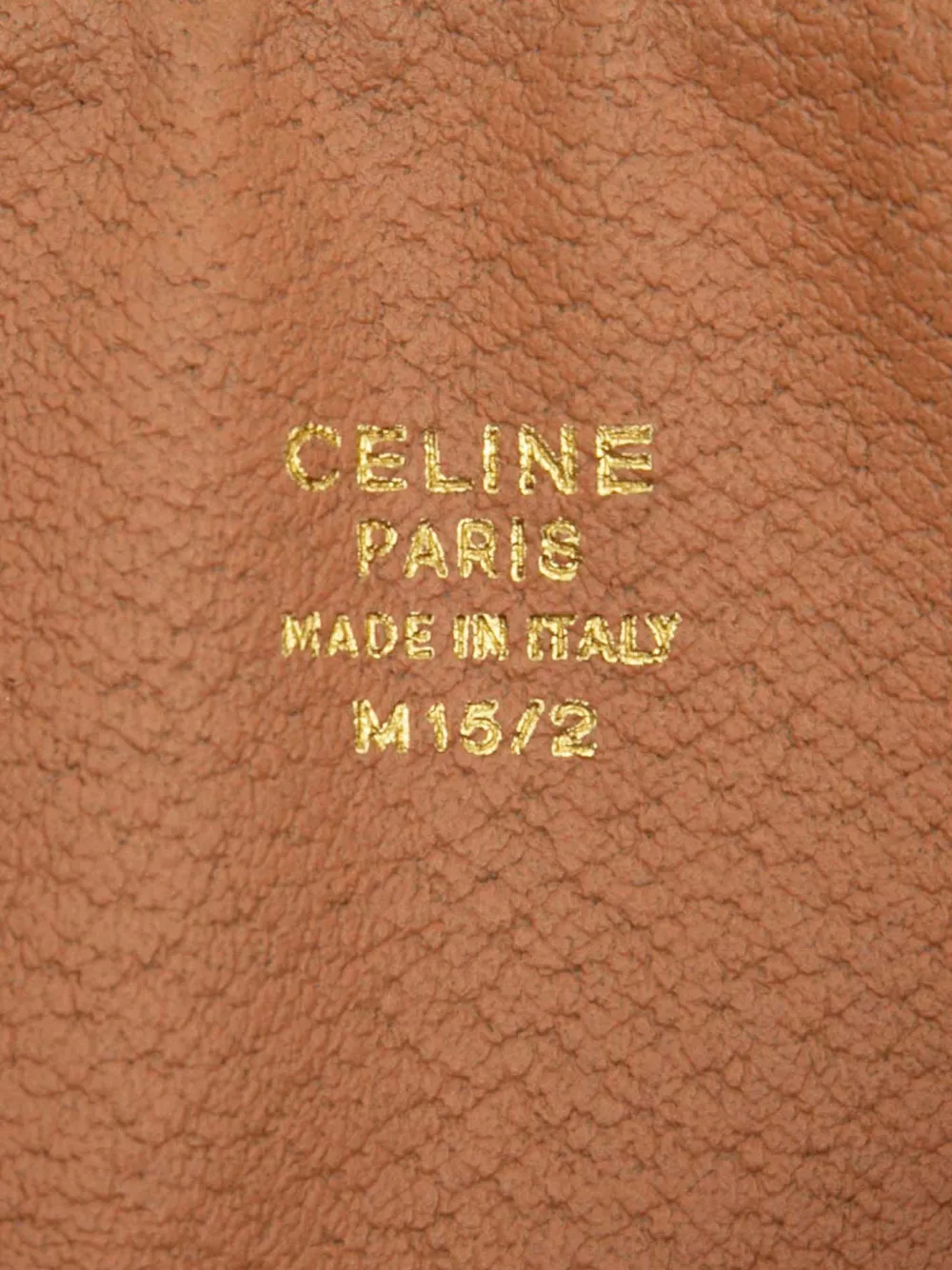 Pre-owned Celine 2015 Macadam Coated Canvas Pouch In Brown