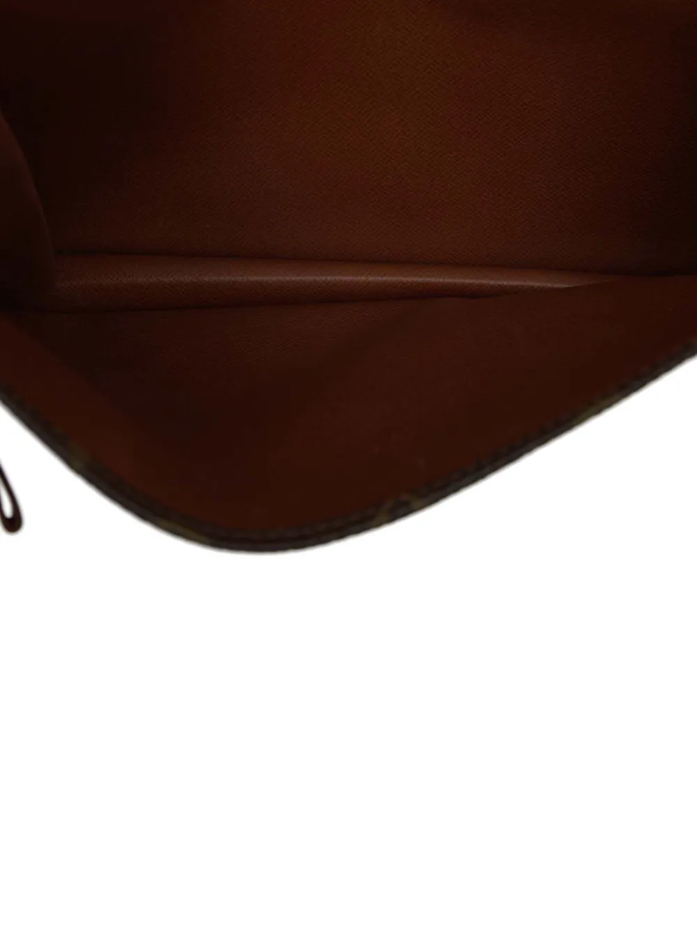 Pre-owned Louis Vuitton 2014 Monogram Pochette Rabat 23 Clutch Bag In Brown