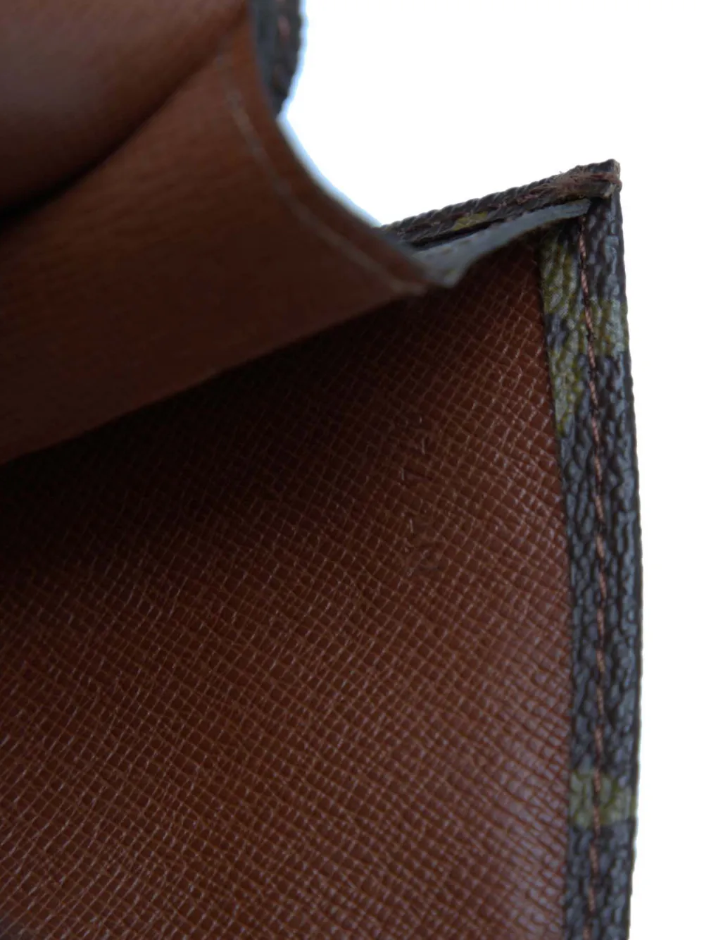 Pre-owned Louis Vuitton 2014 Monogram Pochette Rabat 23 Clutch Bag In Brown