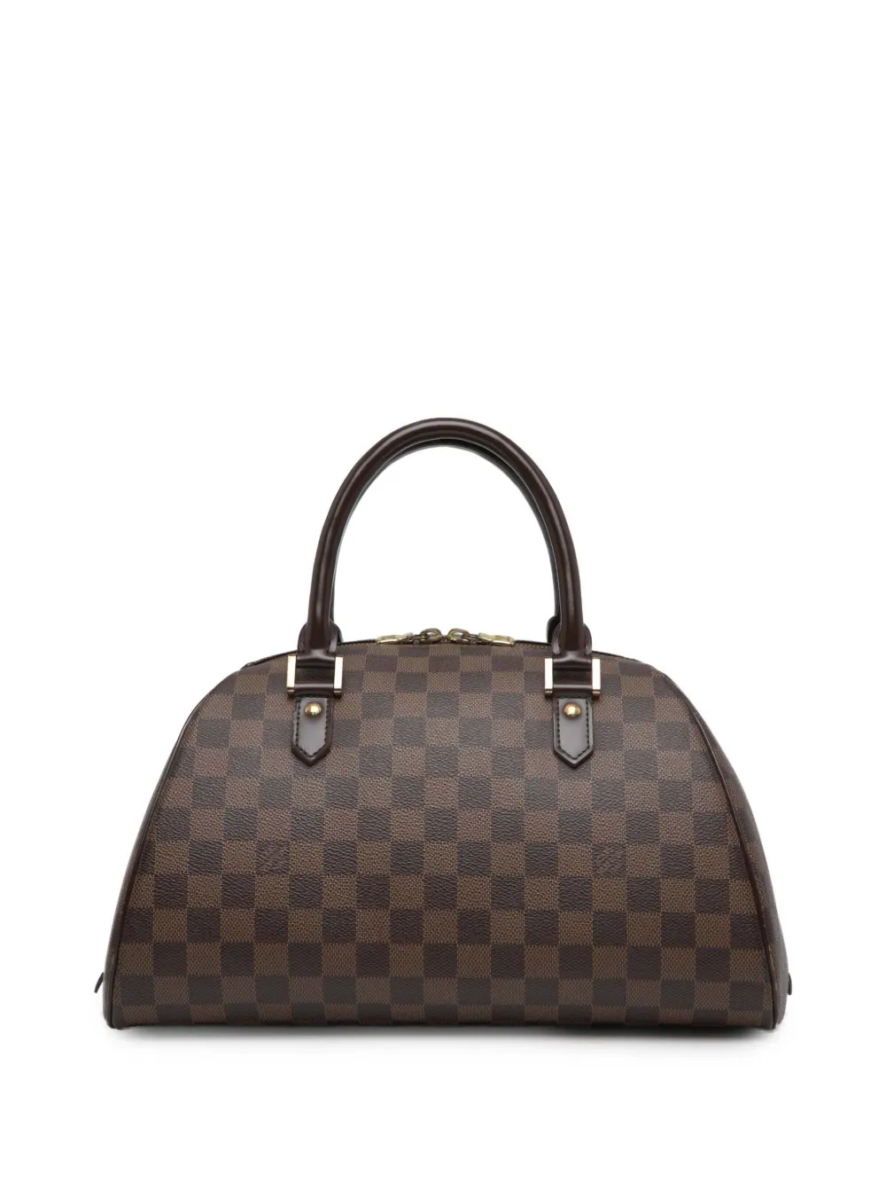 Pre-owned Louis Vuitton 2005 Damier Ebene Ribera Mm Handbag In Brown