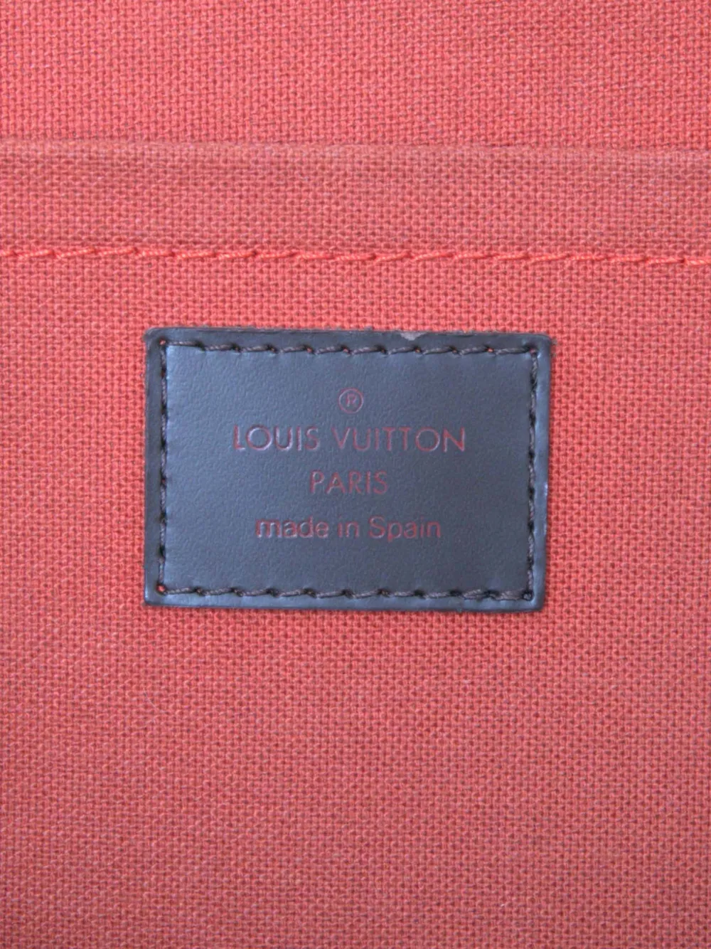 Pre-owned Louis Vuitton 2005 Damier Ebene Ribera Mm Handbag In Brown