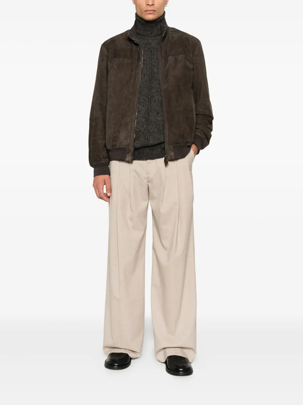 FEDERICO CINA pleat-detail linen trousers - Beige