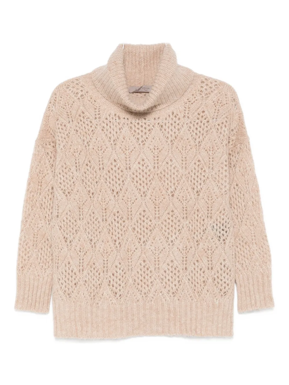 D Exterior Classic Knit Sweater In Soft Beige Tone In Neutral