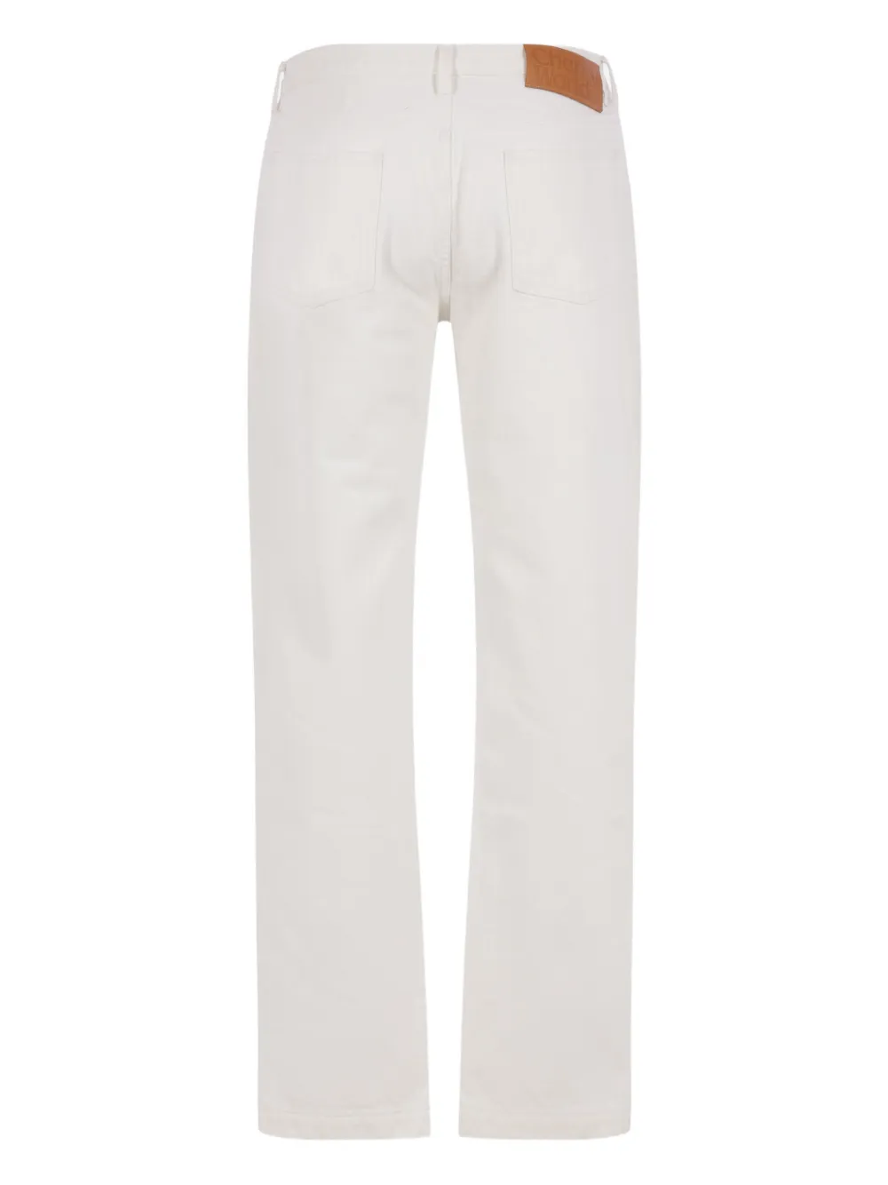 Cherry World embroidery-detail jeans - Beige